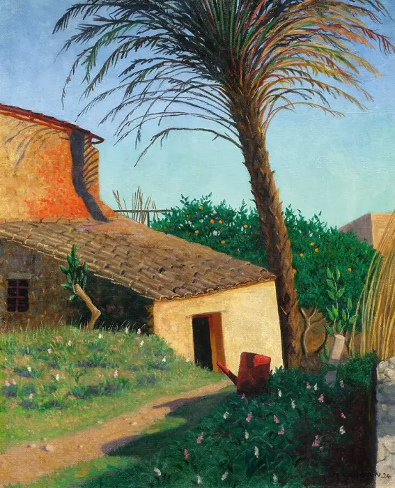 Framed Print : Cagnes. The palm tree, 1924. Creator: Vallotton, Felix Edouard (1865-1925) Framed Print : Cagnes. The palm tree, 1924. Creator: Vallotton, Felix Edouard (1865-1925)
