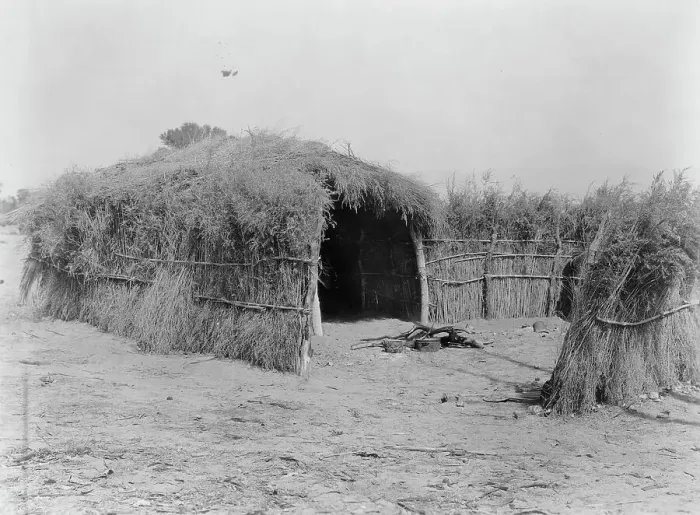 Framed Print : Cahuilla house in the desert, California, c1924. Creator: Edward Sheriff Curtis Framed Print : Cahuilla house in the desert, California, c1924. Creator: Edward Sheriff Curtis