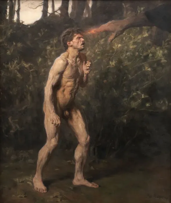 Framed Print : Cain, 1891. Creator: Julius Paulsen Framed Print : Cain, 1891. Creator: Julius Paulsen
