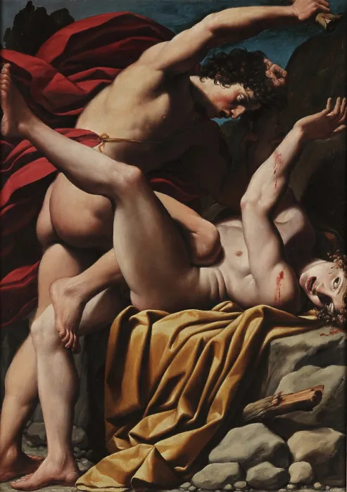 Framed Print : Cain and Abel, 1612-1614. Creator: Spada, Leonello (1576-1622)