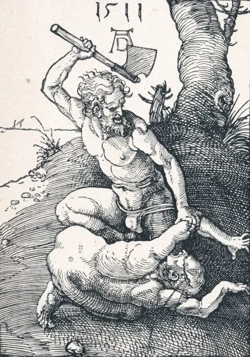 Framed Print : Cain slaying Abel, 1511 (1906). Artist: Albrecht Durer Framed Print : Cain slaying Abel, 1511 (1906). Artist: Albrecht Durer