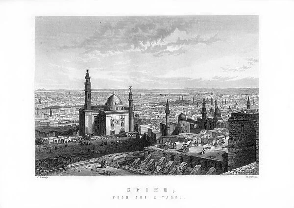 Cairo from the Citadel, capital city of Egypt, 1893. Artist: R Dawson