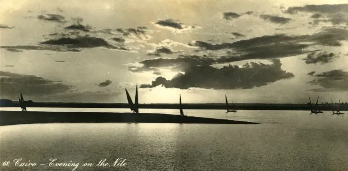 Framed Print : Cairo - Evening on the Nile, c1918-c1939. Creator: Unknown Framed Print : Cairo - Evening on the Nile, c1918-c1939. Creator: Unknown