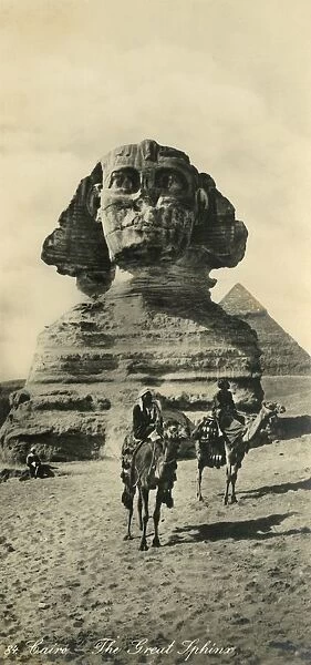 Cairo - The Great Sphinx, c1918-c1939. Creator: Unknown
