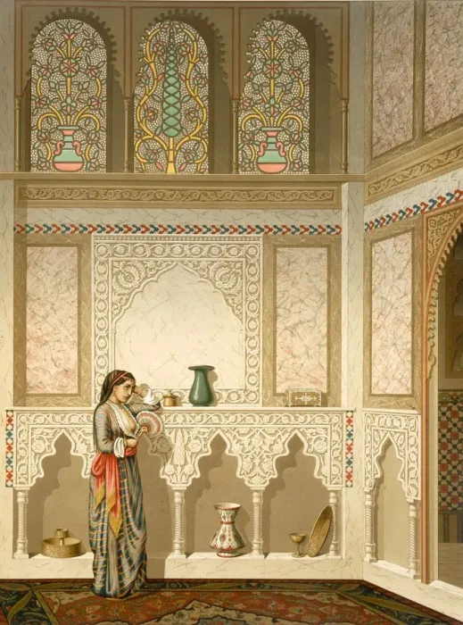 Framed Print : Cairo: Interior of the domestic house of Sidi Youssef Adami, pub Framed Print : Cairo: Interior of the domestic house of Sidi Youssef Adami, pub