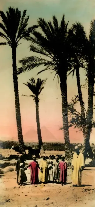 Framed Print : Cairo: Native children near the Pyramids, c1918-c1939. Creator: Unknown Framed Print : Cairo: Native children near the Pyramids, c1918-c1939. Creator: Unknown