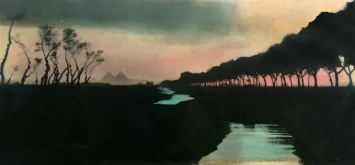 Framed Print : Cairo: Road to the Pyramids, c1918-c1939. Creator: Unknown Framed Print : Cairo: Road to the Pyramids, c1918-c1939. Creator: Unknown