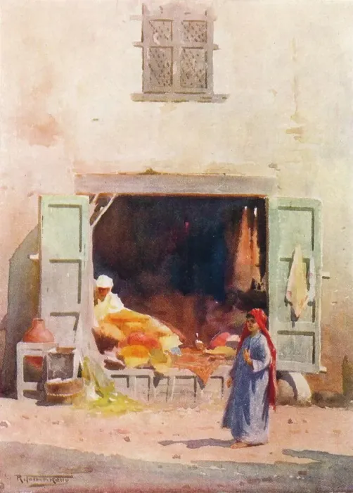 Framed Print : A Cairo Shop, c1880, (1904). Artist: Robert George Talbot Kelly Framed Print : A Cairo Shop, c1880, (1904). Artist: Robert George Talbot Kelly