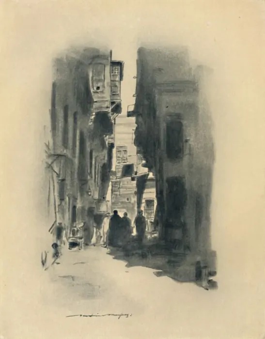 Framed Print : A Cairo Street, 1903. Artist: Mortimer L Menpes Framed Print : A Cairo Street, 1903. Artist: Mortimer L Menpes