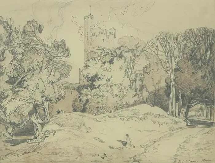 Framed Print : Caister Castle, 1818. Creator: John Sell Cotman Framed Print : Caister Castle, 1818. Creator: John Sell Cotman