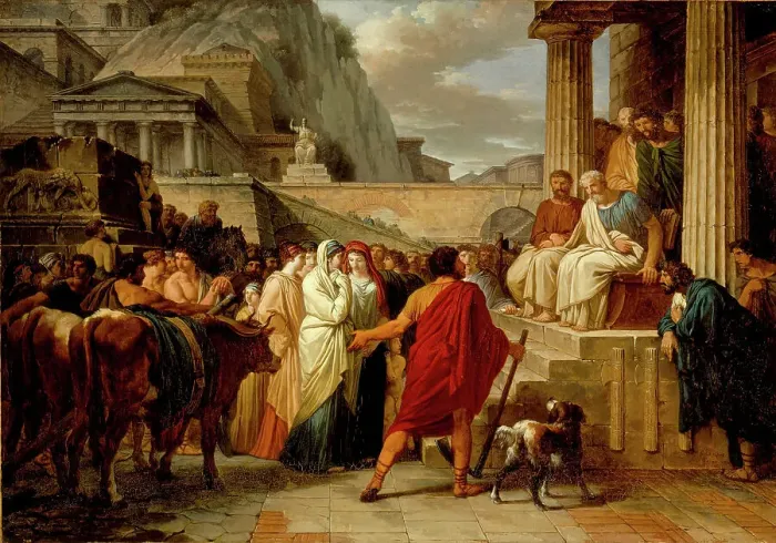 Framed Print : Caius Furius Cressinus Accused of Sorcery, 1792. Creator: Jean-Pierre Saint-Ours Framed Print : Caius Furius Cressinus Accused of Sorcery, 1792. Creator: Jean-Pierre Saint-Ours