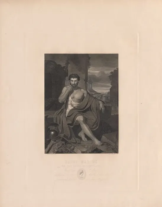 Framed Print : Caius Marius on the Ruins of Carthage. Creator: Stephen Alonso Schoff (American, 1818-1905) Framed Print : Caius Marius on the Ruins of Carthage. Creator: Stephen Alonso Schoff (American, 1818-1905)