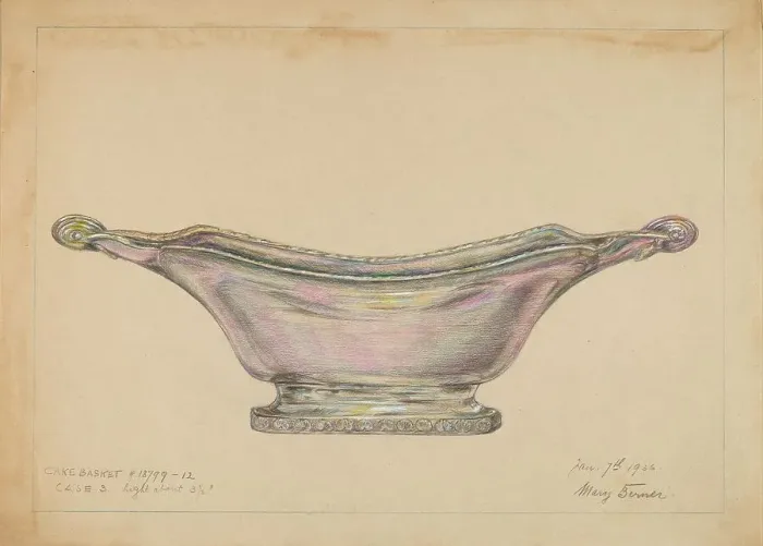 Framed Print : Cake Basket, 1936. Creator: Mary Berner Framed Print : Cake Basket, 1936. Creator: Mary Berner