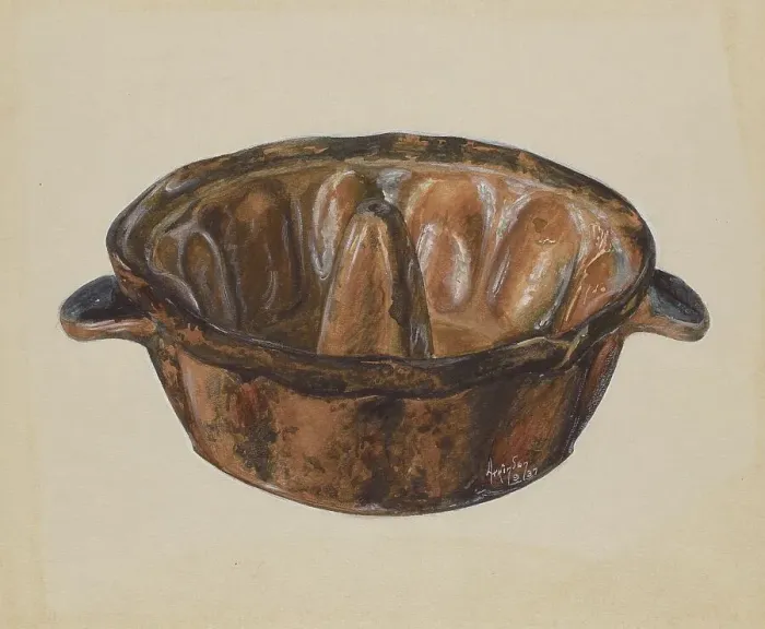 Framed Print : Cake Mold, 1937. Creator: Randolph Atkinson Framed Print : Cake Mold, 1937. Creator: Randolph Atkinson