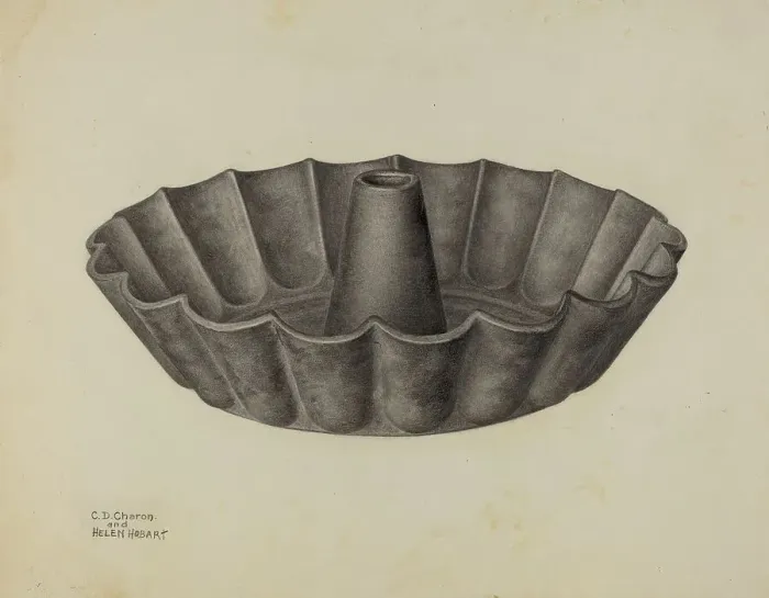 Framed Print : Cake Mold, c. 1941. Creators: Charles Charon, Helen Hobart Framed Print : Cake Mold, c. 1941. Creators: Charles Charon, Helen Hobart