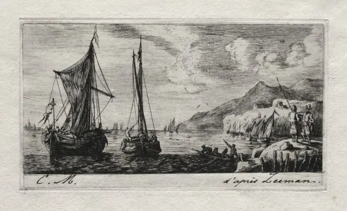 Framed Print : Calais - Flushing Boats, 1850. Creator: Charles Meryon (French, 1821-1868) Framed Print : Calais - Flushing Boats, 1850. Creator: Charles Meryon (French, 1821-1868)