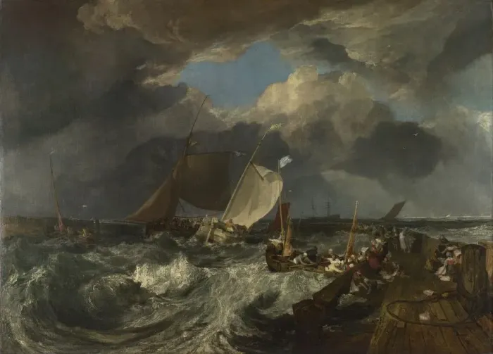 Framed Print : Calais Pier, 1803. Artist: Turner, Joseph Mallord William (1775-1851) Framed Print : Calais Pier, 1803. Artist: Turner, Joseph Mallord William (1775-1851)