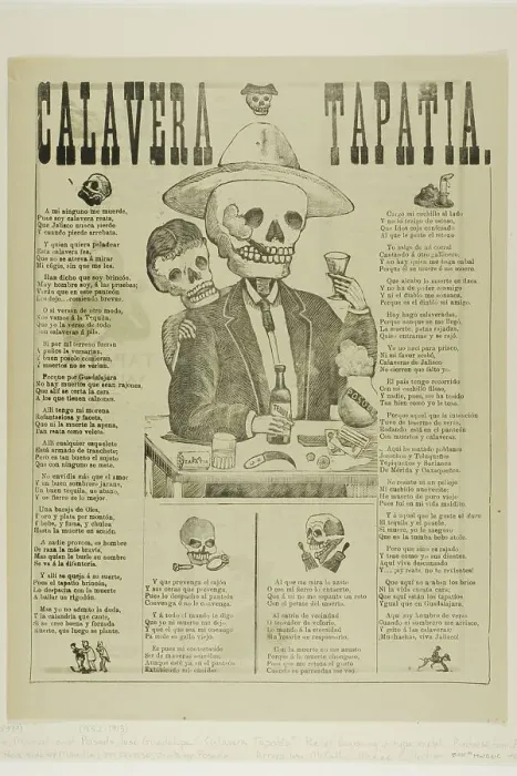 Framed Print : Calavera Tapatia, n.d. Creator: Manuel Manilla Framed Print : Calavera Tapatia, n.d. Creator: Manuel Manilla