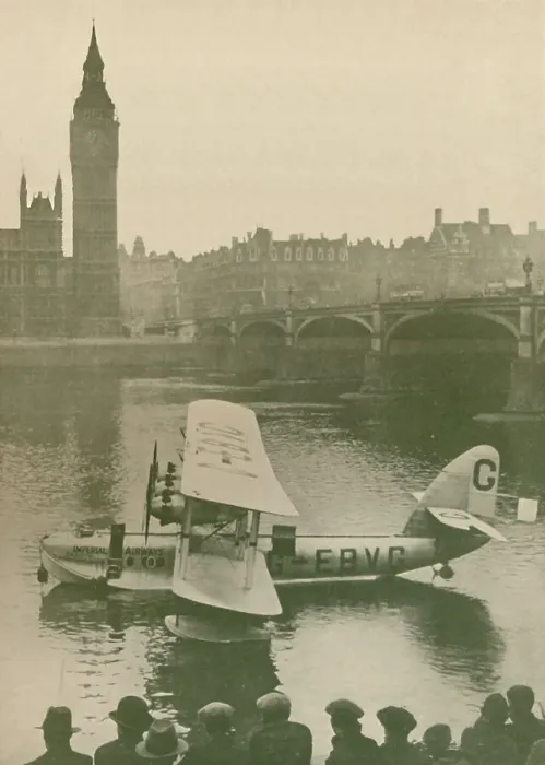 Framed Print : The Calcutta Flying-Boat Moored in the Thames opposite the Houses of Parliament, 1927 Framed Print : The Calcutta Flying-Boat Moored in the Thames opposite the Houses of Parliament, 1927