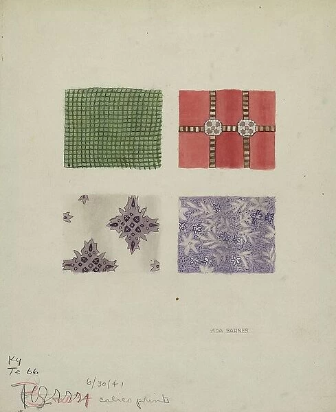 Calico Prints, 1941. Creator: Ada Barnes