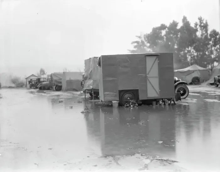 Framed Print : California migrant camp, 1936. Creator: Dorothea Lange Framed Print : California migrant camp, 1936. Creator: Dorothea Lange