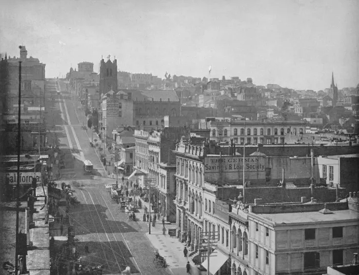 Framed Print : California Street, San Francisco, c1897. Creator: Unknown Framed Print : California Street, San Francisco, c1897. Creator: Unknown