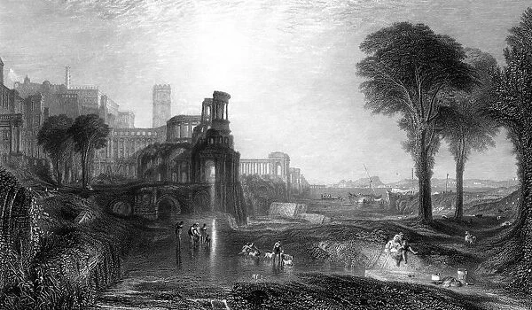 Caligulas Palace and Bridge, 19th century. Artist: E Goodall