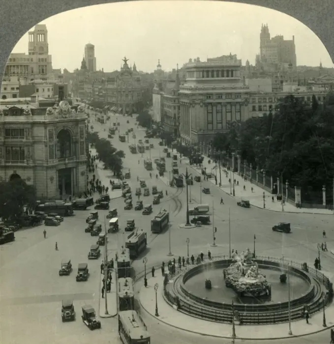 Framed Print : The Calle de Alcala and Skyscrapers of Madrid, Spain, c1930s. Creator: Unknown Framed Print : The Calle de Alcala and Skyscrapers of Madrid, Spain, c1930s. Creator: Unknown