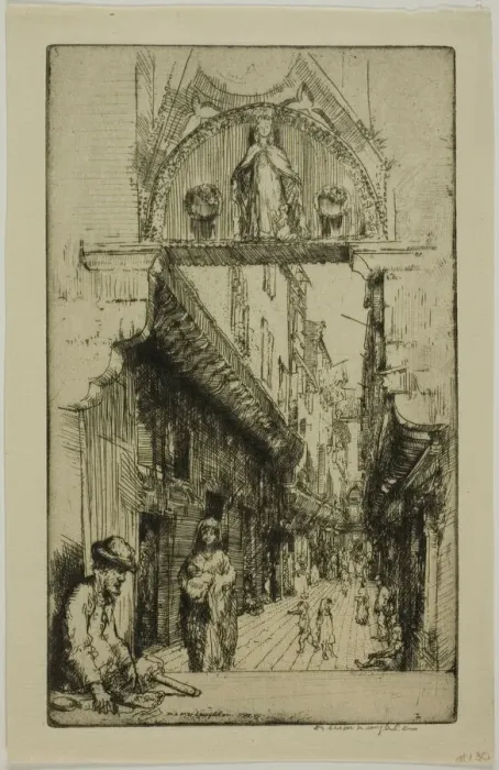 Framed Print : Calle del Paradiso, 1909. Creator: Donald Shaw MacLaughlan Framed Print : Calle del Paradiso, 1909. Creator: Donald Shaw MacLaughlan