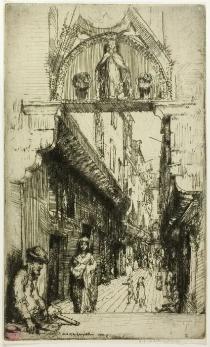 Framed Print : Calle del Paradiso, 1909. Creator: Donald Shaw MacLaughlan Framed Print : Calle del Paradiso, 1909. Creator: Donald Shaw MacLaughlan