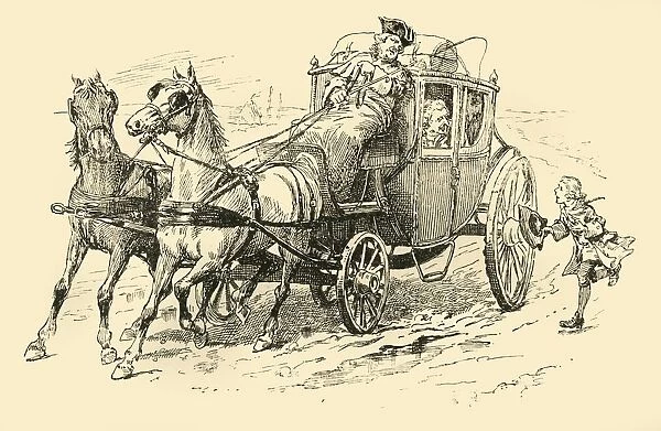 He called to the coachman to stop, (1907). Creator: Unknown