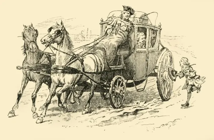 Framed Print : He called to the coachman to stop, (1907). Creator: Unknown Framed Print : He called to the coachman to stop, (1907). Creator: Unknown