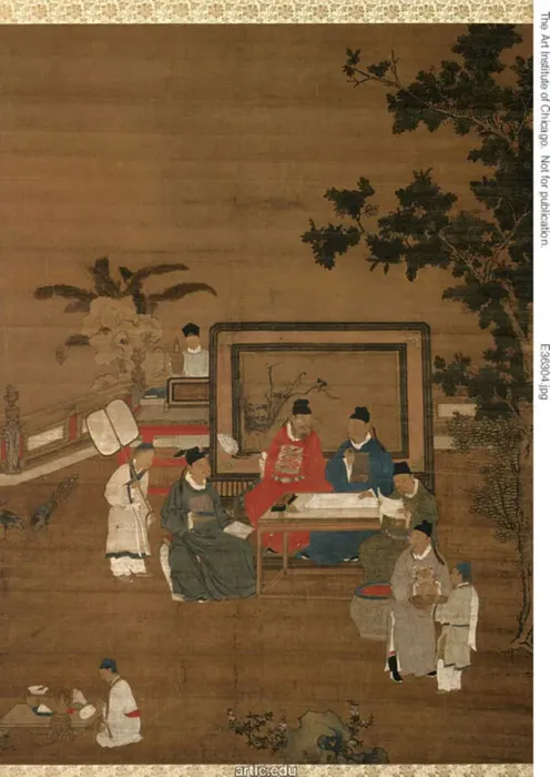 Framed Print : Calligraphy, probably from the set The Four Accomplishments, Ming dynasty Framed Print : Calligraphy, probably from the set The Four Accomplishments, Ming dynasty