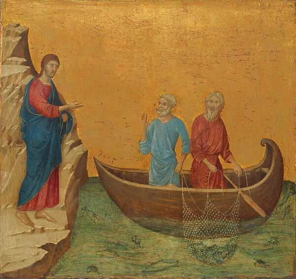The Calling of the Apostles Peter and Andrew, 1308-1311. Creator: Duccio di Buoninsegna