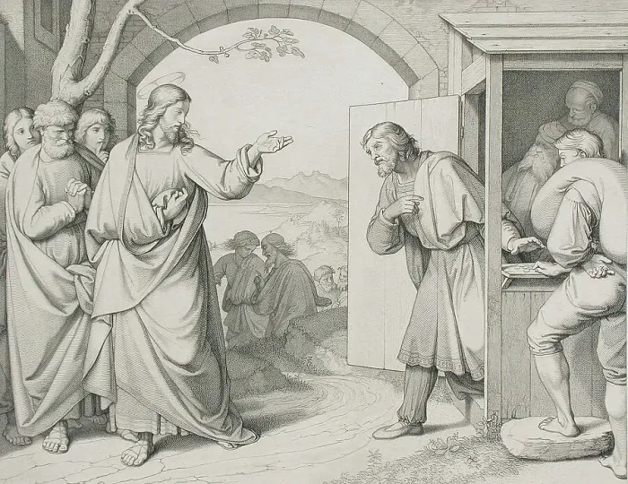 Framed Print : The Calling of Matthew, 1846. Creator: Johann Friedrich Overbeck Framed Print : The Calling of Matthew, 1846. Creator: Johann Friedrich Overbeck