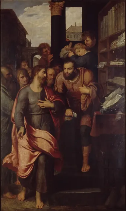 Framed Print : The Calling of Matthew. Creator: Otto Van Veen Framed Print : The Calling of Matthew. Creator: Otto Van Veen