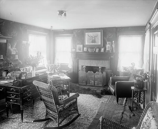 Calloway residence, interior, chair in center, Mamaroneck, N.Y. between 1900 and 1915. Creator: William H. Jackson
