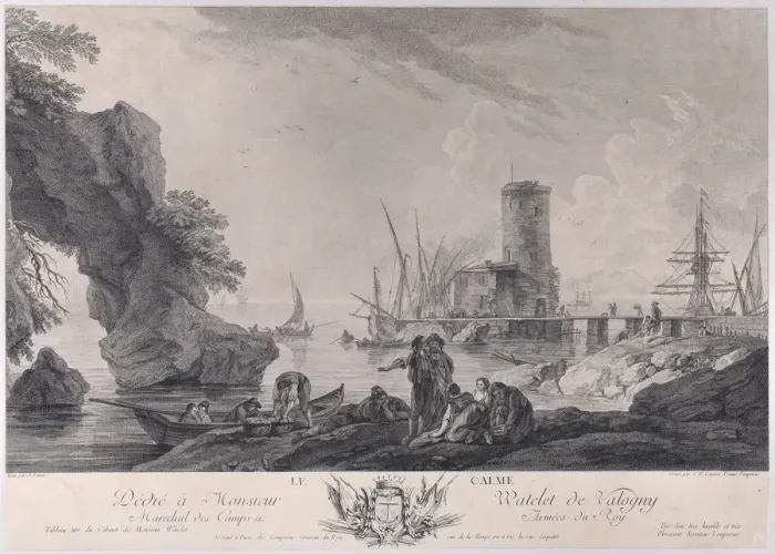 Framed Print : The Calm, ca. 1750-1790. Creator: Elisabeth Cousinet Lempereur Framed Print : The Calm, ca. 1750-1790. Creator: Elisabeth Cousinet Lempereur