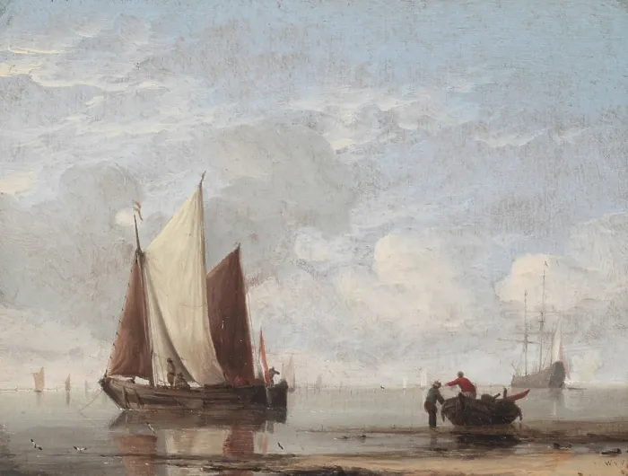 Framed Print : Calm Sea, c1660. Creator: Willem van de Velde the Younger Framed Print : Calm Sea, c1660. Creator: Willem van de Velde the Younger