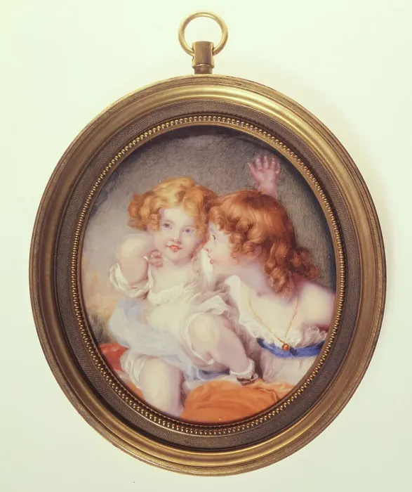 Framed Print : The Calmady children, after 1850. Creator: English School