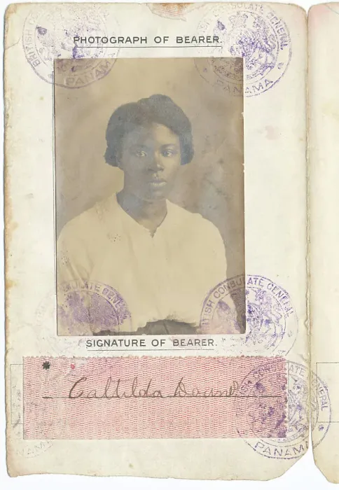 Framed Print : Caltilda Downes: Barbados Passport, 1917. Creator: Unknown Framed Print : Caltilda Downes: Barbados Passport, 1917. Creator: Unknown