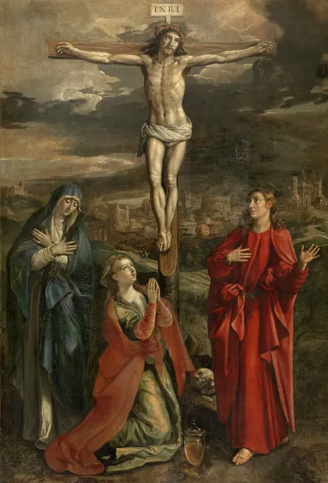 Framed Print : Calvary, 1600. Creator: Martin de Vos Framed Print : Calvary, 1600. Creator: Martin de Vos