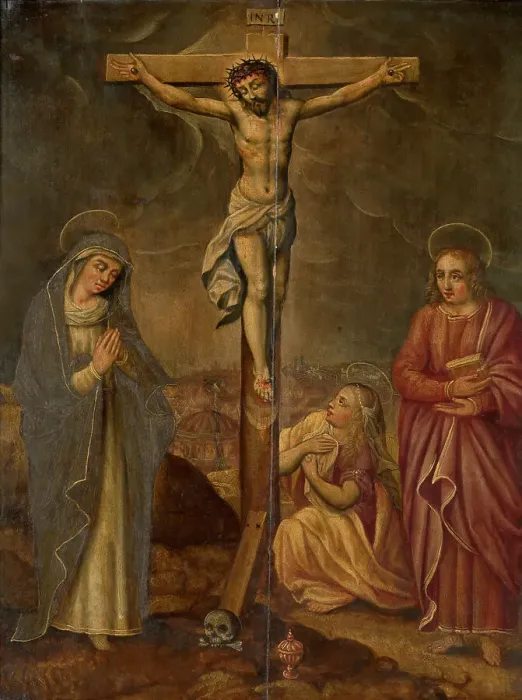 Framed Print : Calvary, 17th century. Creator: Anon Framed Print : Calvary, 17th century. Creator: Anon