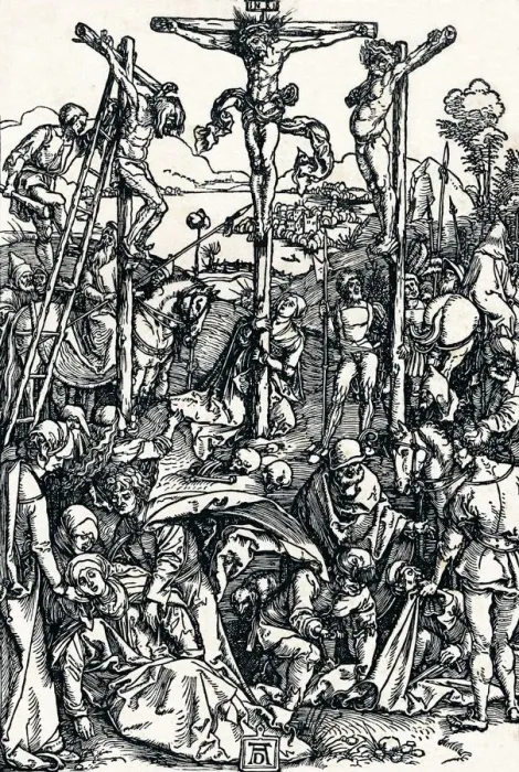 Framed Print : Calvary with the Three Crosses, 1504 (1906). Artist: Albrecht Durer Framed Print : Calvary with the Three Crosses, 1504 (1906). Artist: Albrecht Durer