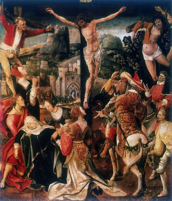 Framed Print : Calvary, late 15th / early 16th century. Artist: Cornelius Engebrechtsz Framed Print : Calvary, late 15th / early 16th century. Artist: Cornelius Engebrechtsz