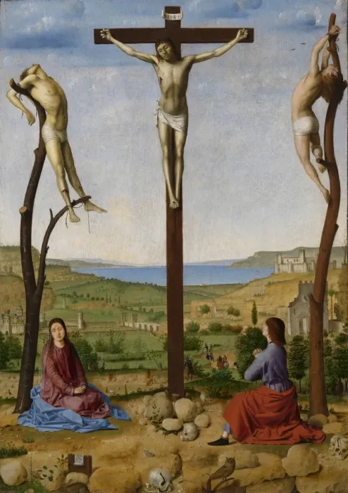 Framed Print : Calvary, Second Half of the 15th cen Artist: Antonello da Messina (ca 1430-1479) Framed Print : Calvary, Second Half of the 15th cen Artist: Antonello da Messina (ca 1430-1479)