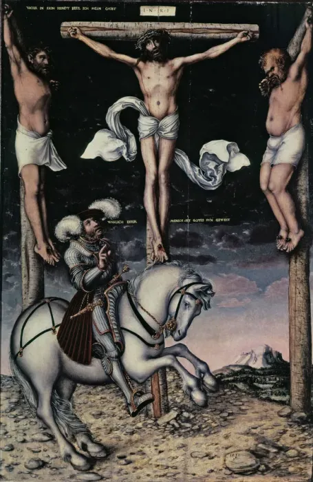 Framed Print : The Calvary, work by Lucas Cranach the Elder Framed Print : The Calvary, work by Lucas Cranach the Elder