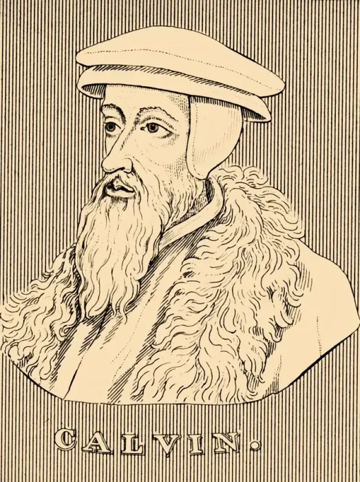 Framed Print : Calvin, (1509-1564), 1830. Creator: Unknown Framed Print : Calvin, (1509-1564), 1830. Creator: Unknown