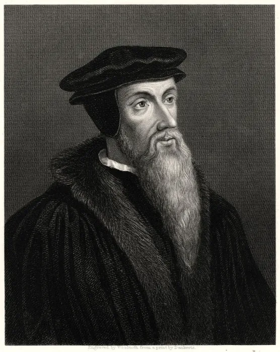 Framed Print : Calvin, 19th century. Artist: Thomas A Woolnoth Framed Print : Calvin, 19th century. Artist: Thomas A Woolnoth