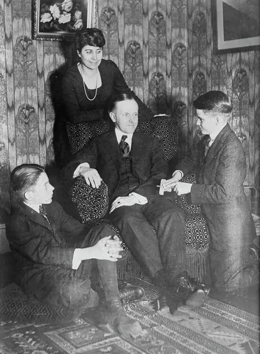 Framed Print : Calvin Coolidge & family, between c1915 and c1920. Creator: Bain News Service Framed Print : Calvin Coolidge & family, between c1915 and c1920. Creator: Bain News Service